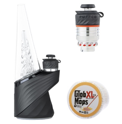 Puffco Peak Pro, XL Chamber, Glob Mops 300pc Coil Swabs Bundle