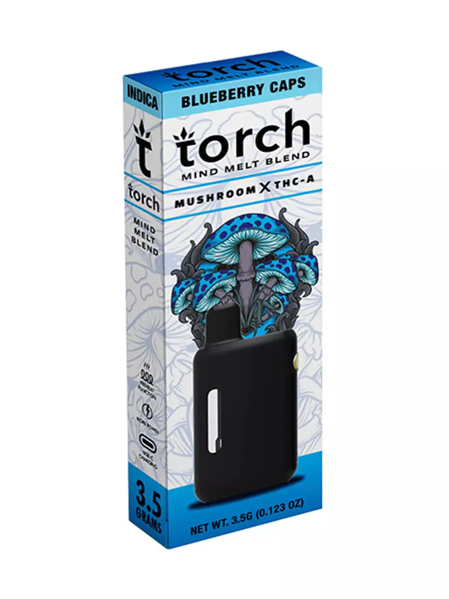 Blueberry Caps Torch Mind Melt Mushroom x THC-A Blend Vape 3.5G