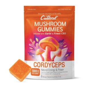Cordyceps Mango Cutleaf Mushroom CBD Gummies 1000mg