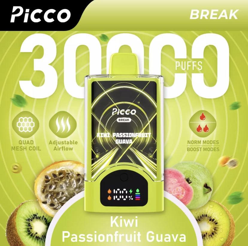 Picco Break 30000 Puffs – Kiwi Passionfruit Guava