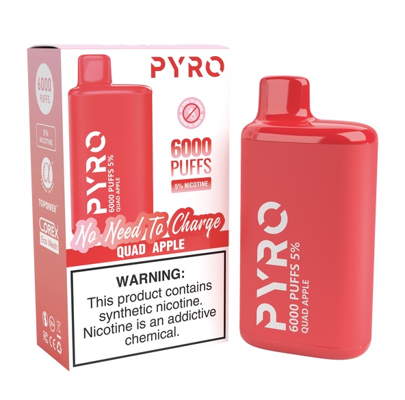 PYRO 6000 PUFF Quad Apple