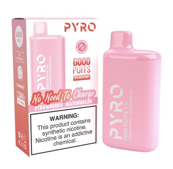PYRO 6000 PUFFS Strawberry Watermelon