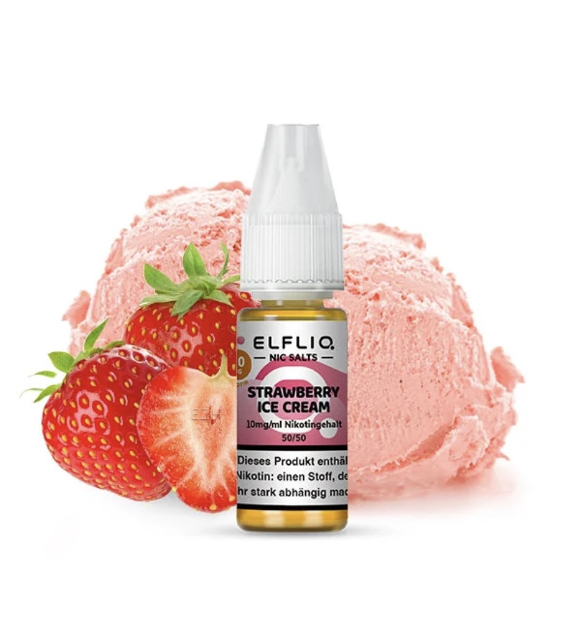 ELFLIQ Strawberry Ice Cream Nicotine Salt Liquid