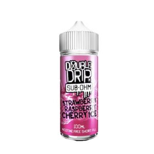 Strawberry Raspberry Cherry Ice by Double Drip –100ml Shortfill E-liquid
