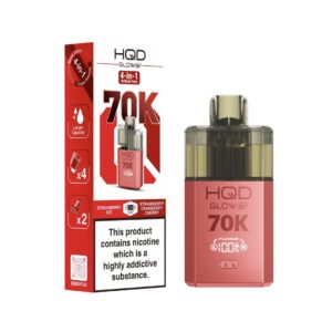 STRAWBERRY ICE / STRAWBERRY CRANBERRY CHERRY HQD GLOW AIR 70K PUFFS PREFILLED POD KIT