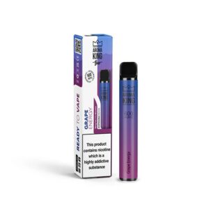 10mg Aroma King Bar 600 Disposable Vape Grape Energy